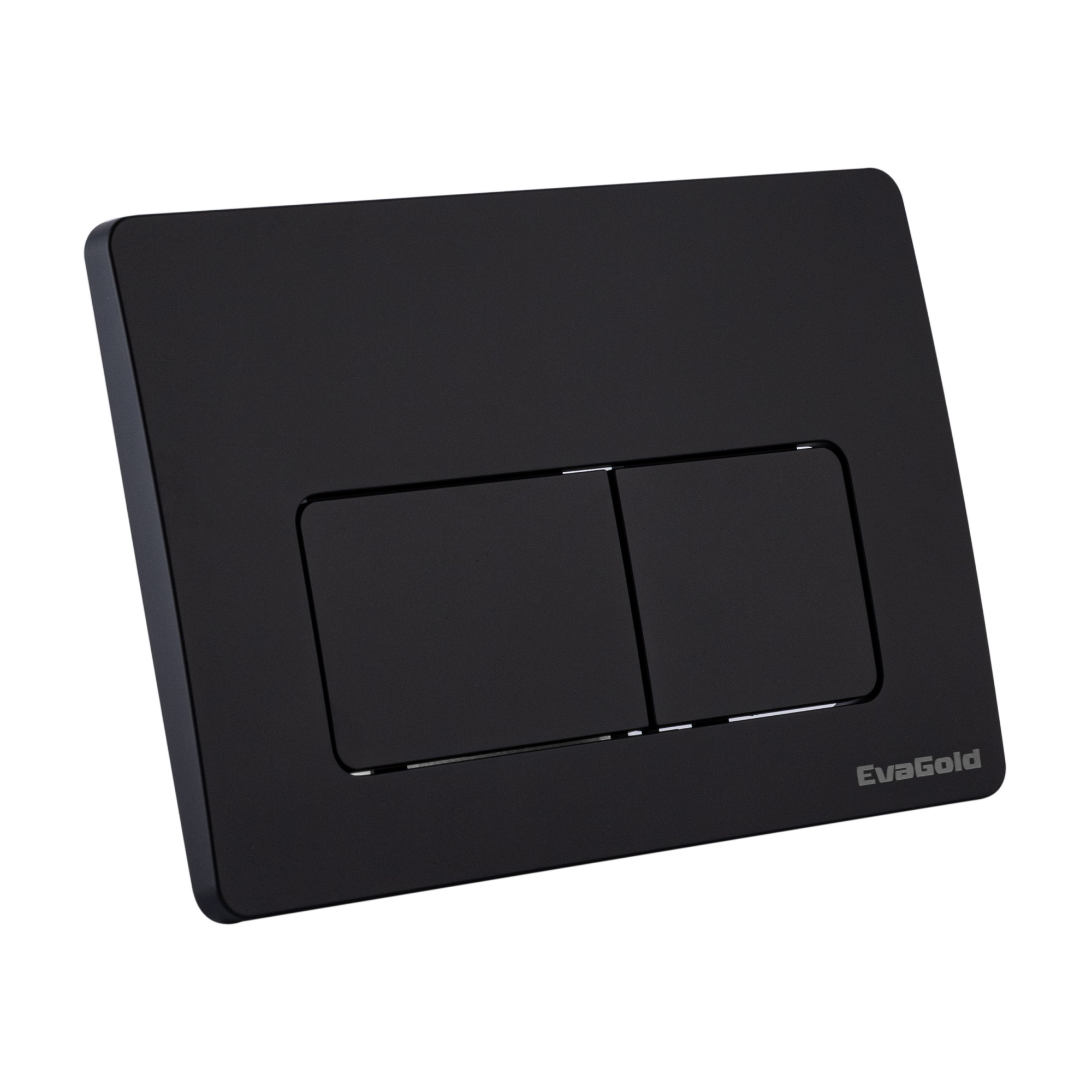 Кнопка смыва EvaGold 07, пластик прямоугольн черный матовый для инсталляции EvaGold 400 и EvaGold500