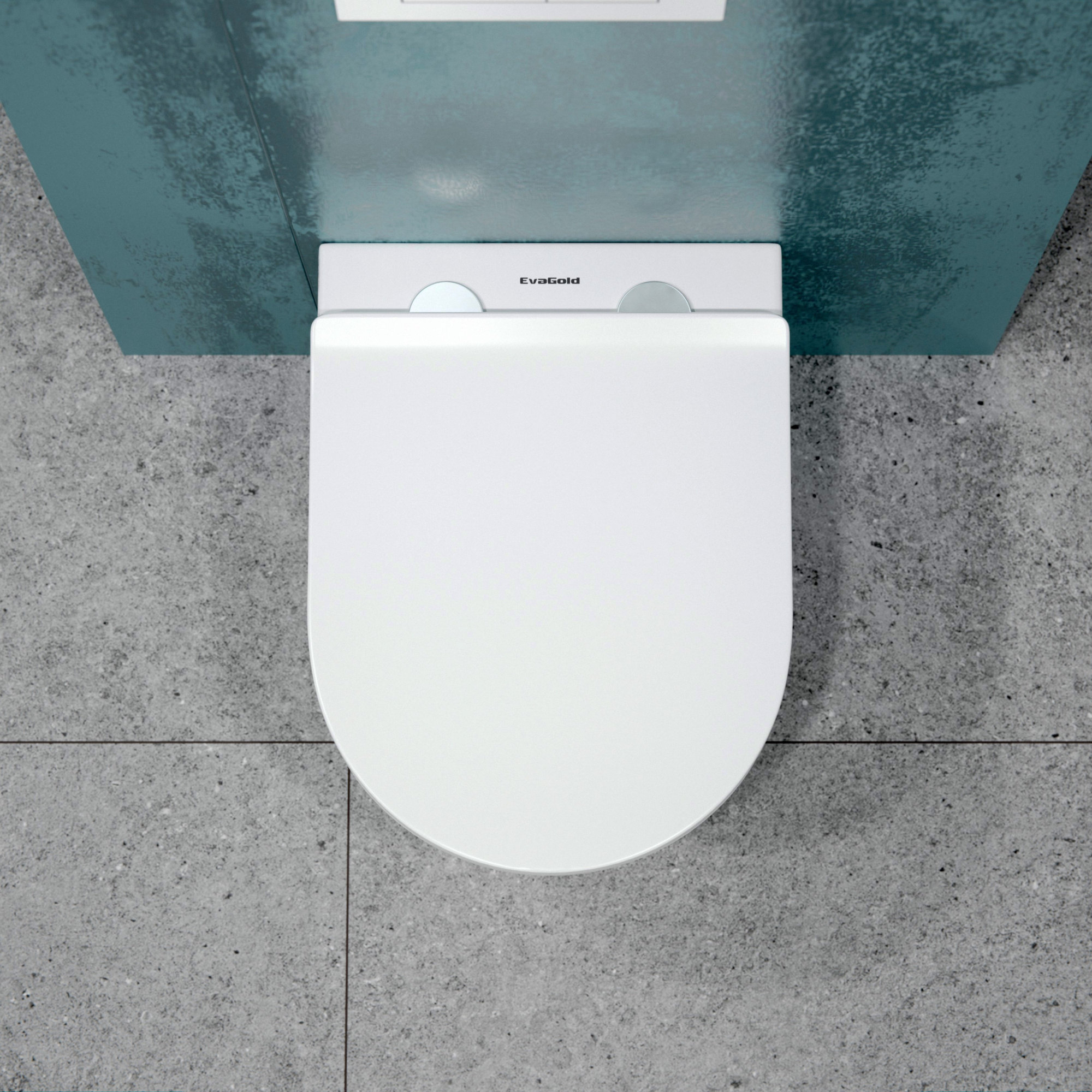 Унитаз подвесной K703MD белый мрамор безободковый, сиденье тонкое ДП, крепления