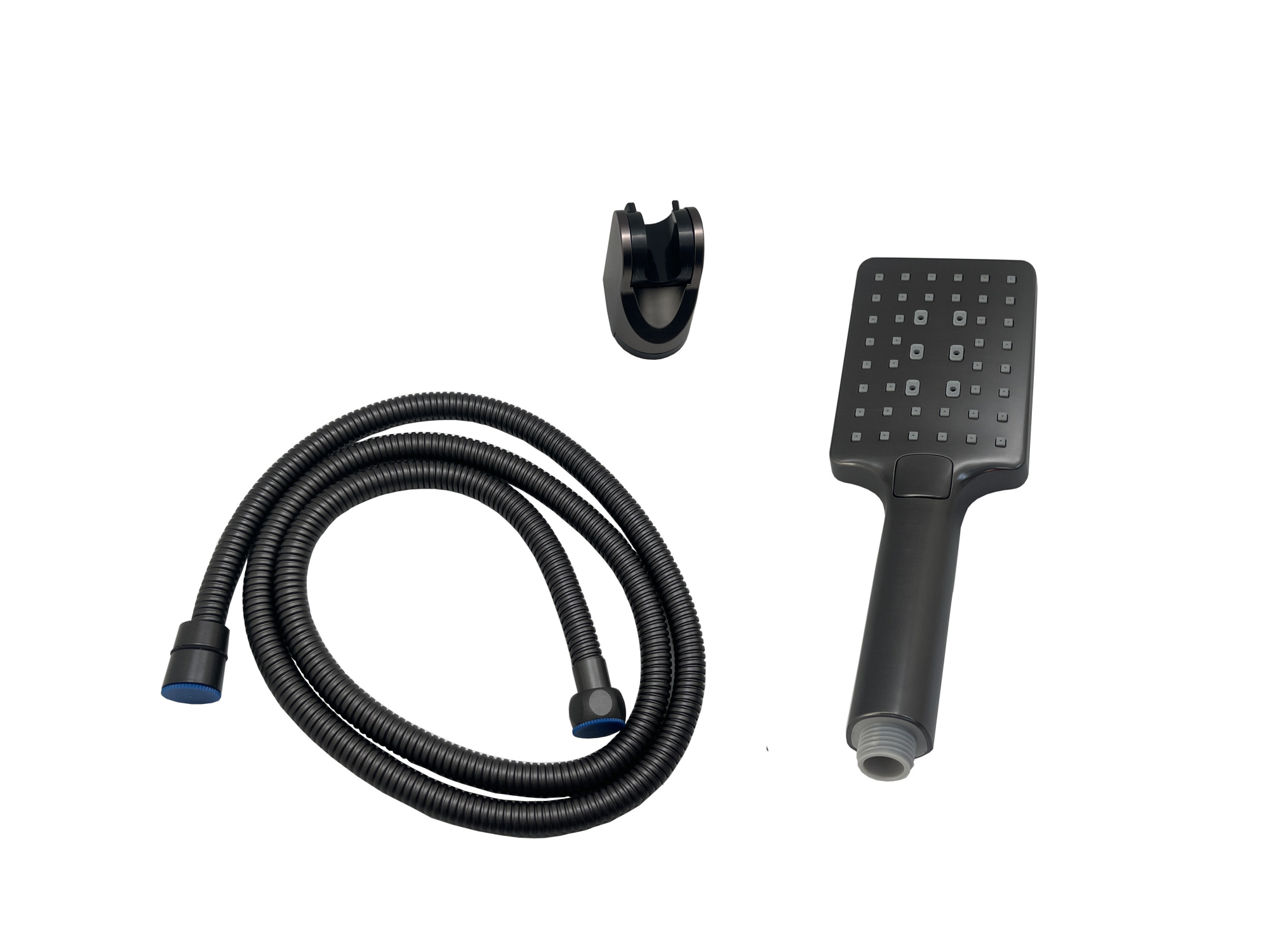 SH03G Лейка для душа в наборе с держателем и шлангом, оружейная сталь EvaGold