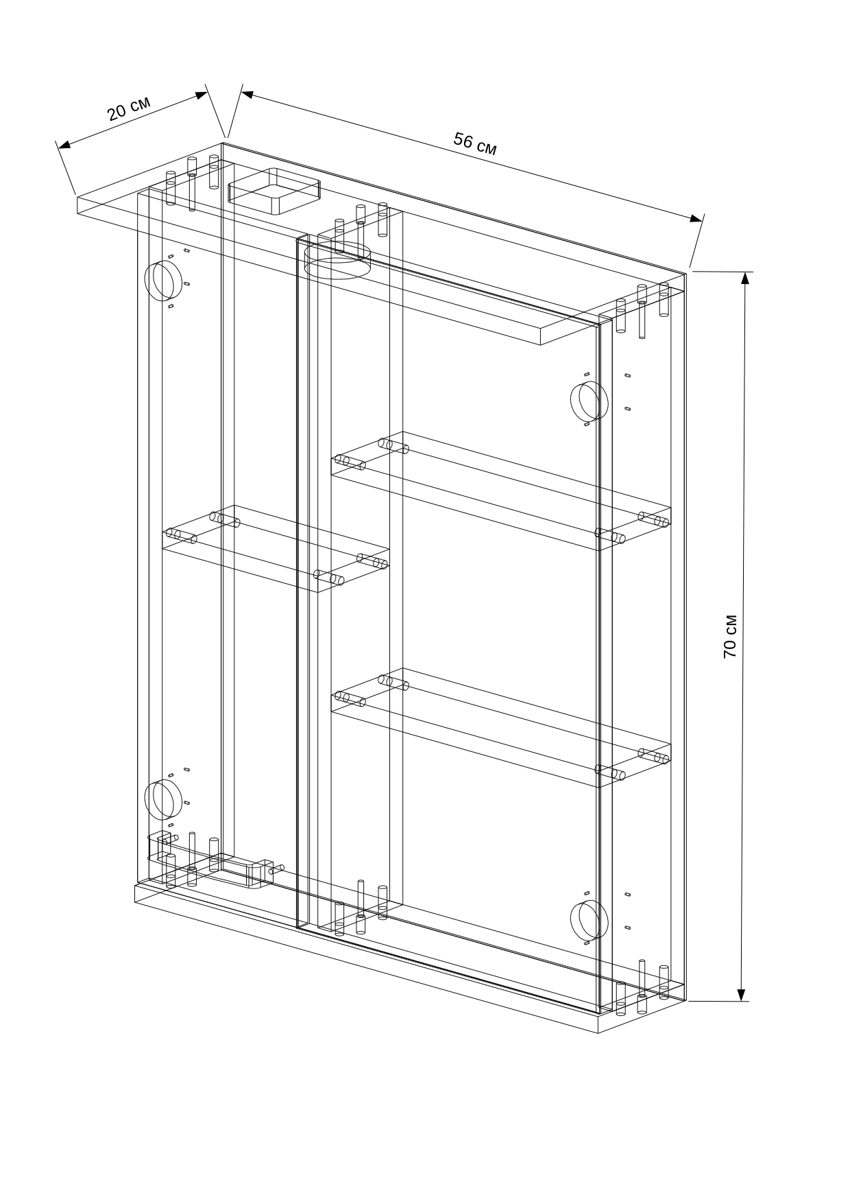60 Зеркало-шкаф "Sevilla 60"
