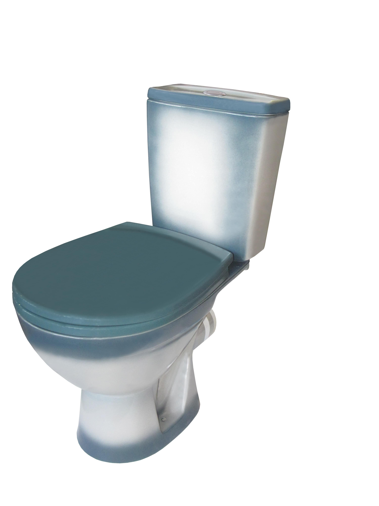 Унитаз-компакт "Соло" зеленый  Киров, гор. выпуск, ниж. подвод, сид. полипропилен, армат. 3/6