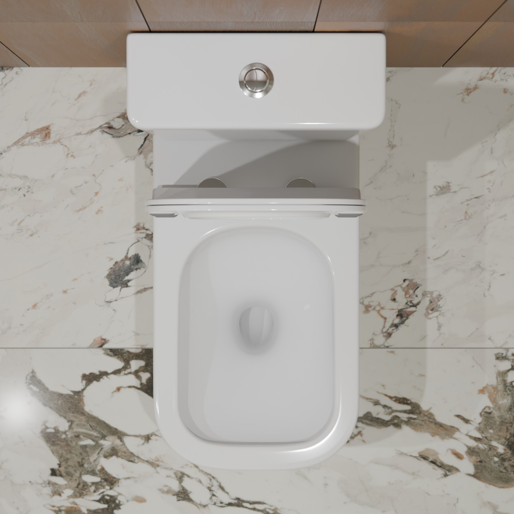 T2335 Унитаз-компакт, безободковый круговой смыв, сиденье тонкое ДП, крепления, арматура, горизонтальный выпуск