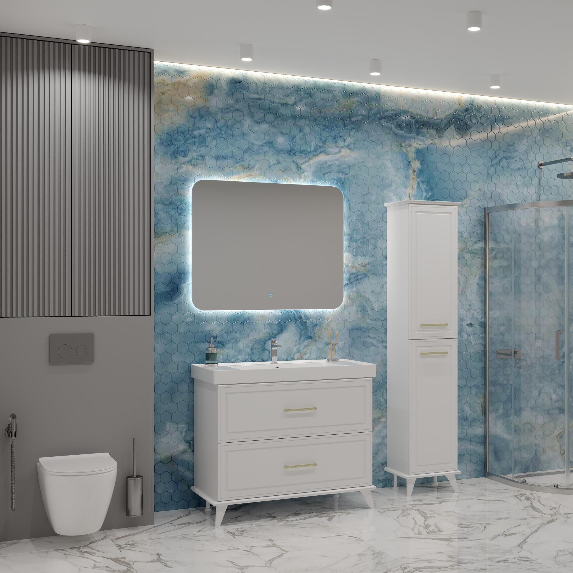 100 Тумба "Michael 100" (ум. Грэмми 1000), цвет белый