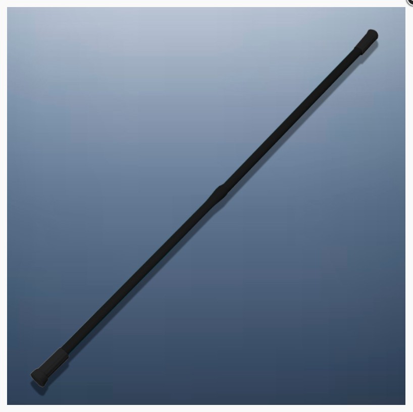 Карниз для ванной телескопический  110-200 см черный, т/у