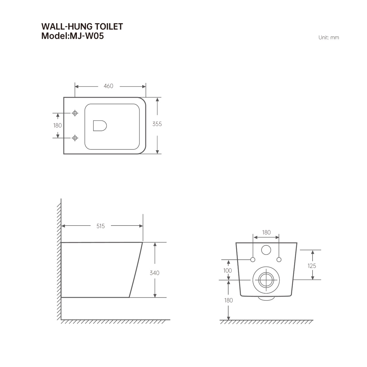 Унитаз подвесной K634B с биде безободковый, сиденье тонкое ДП, крепления