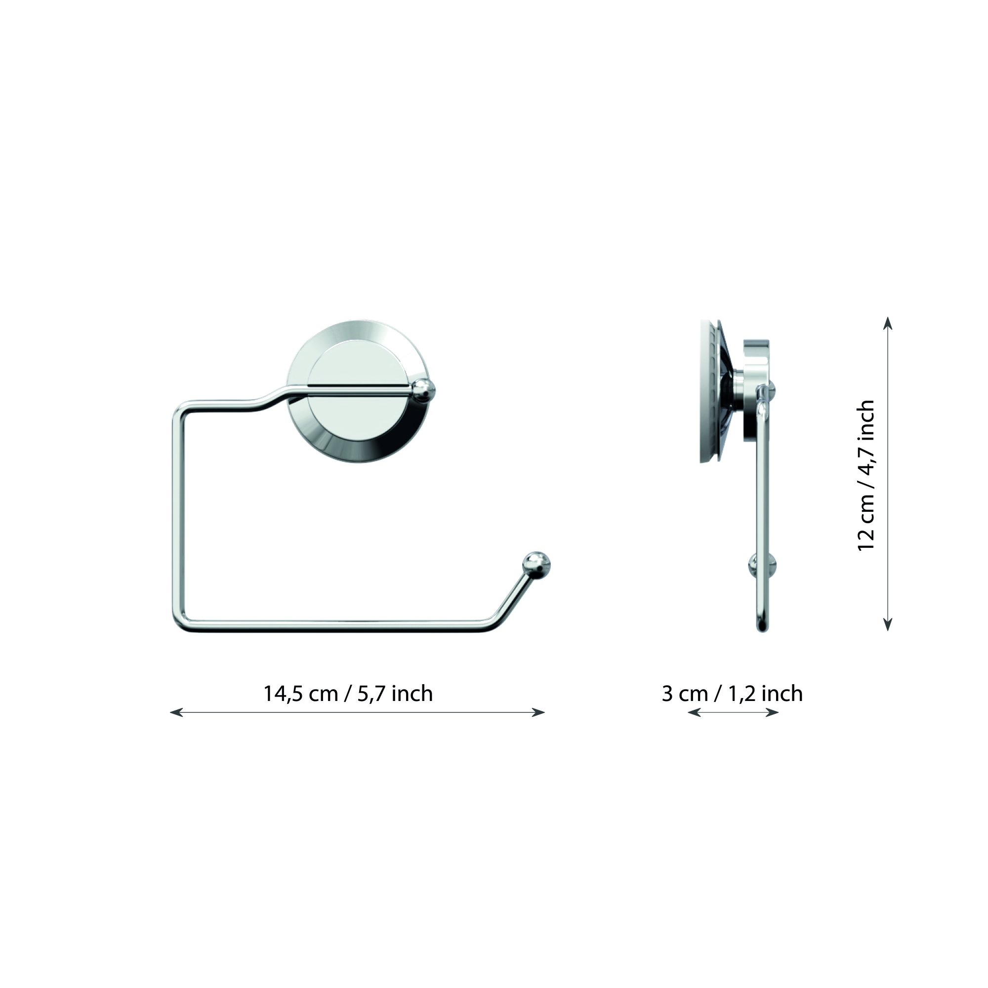 Держатель для туалетной бумаги на присоске Fora "ATLANT"
