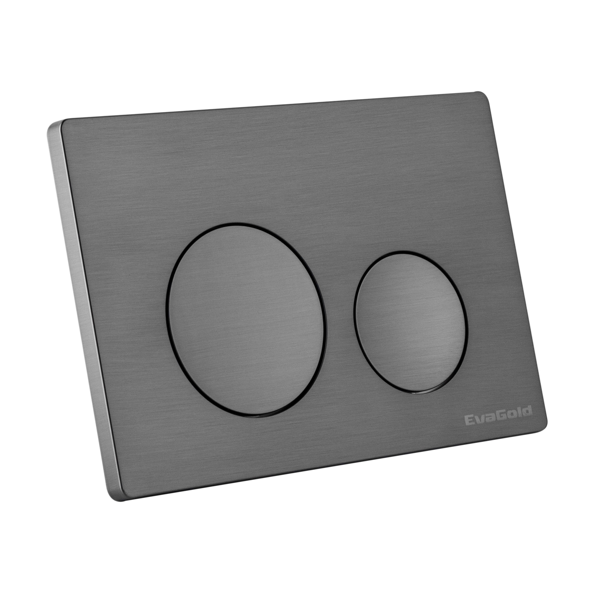 Кнопка смыва EvaGold 03, пластик круг оружейная сталь для инсталляции EvaGold 400 и EvaGold 500