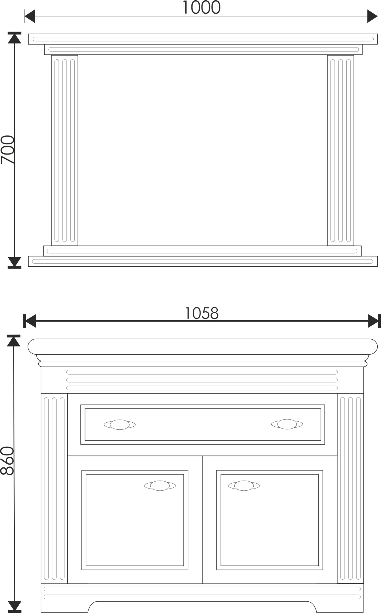 100 Зеркало "Taylor 100 №3"