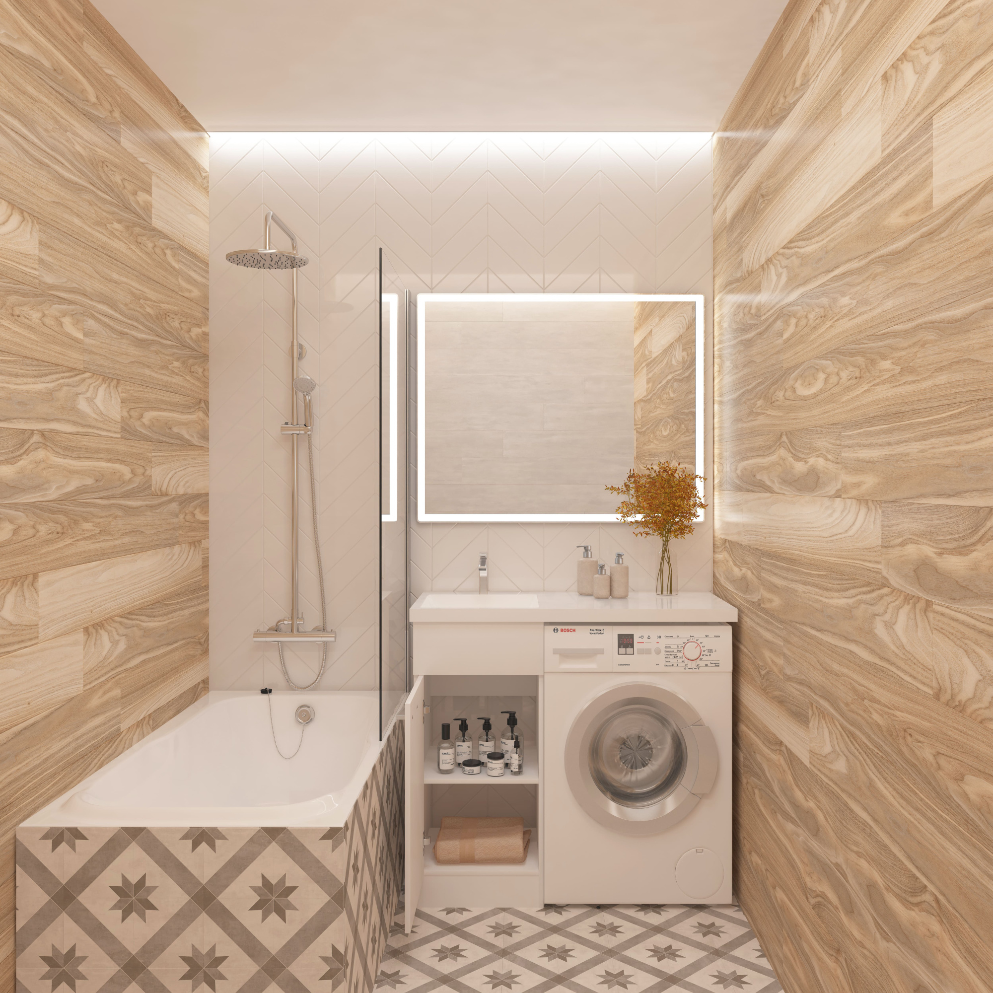 100 Тумба "Space 100" (ум. Kamilla 100) под стиральную машину