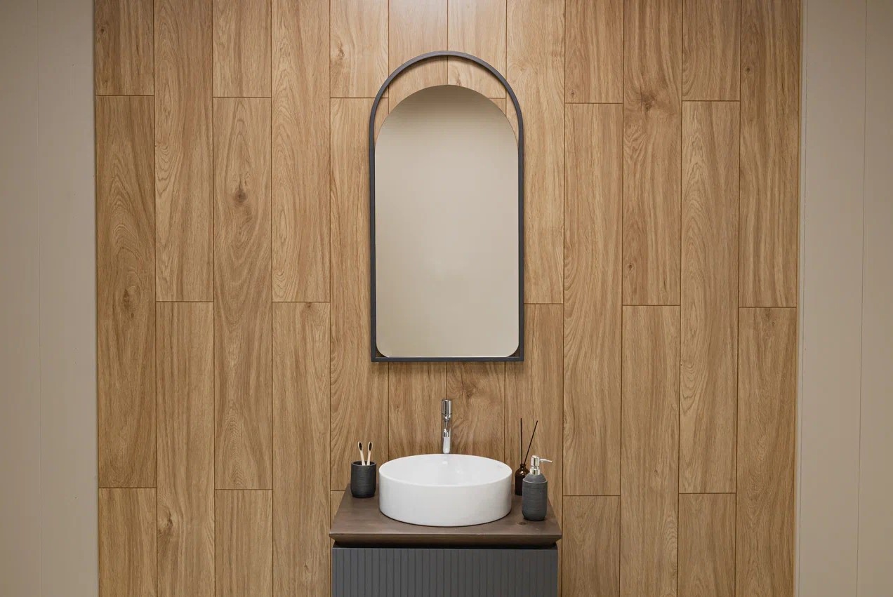 Зеркало Hanna 500х1000 (металлическая рама, цвет графит)