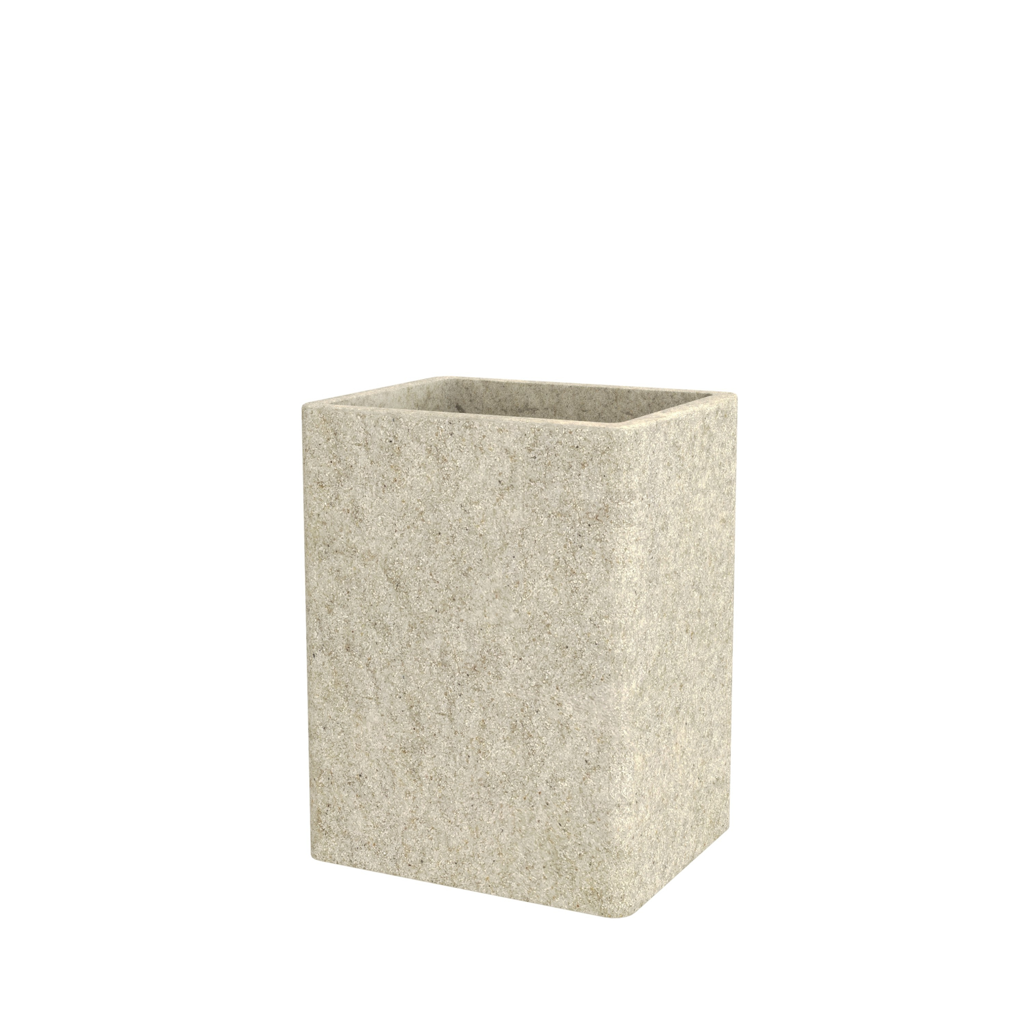 Стакан настольный, STONE, NATURAL, полирезин