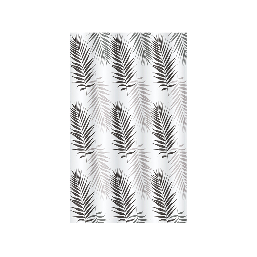 К Штора для ванной Delphinium ПВХ Папоротник мультиколор 180х180