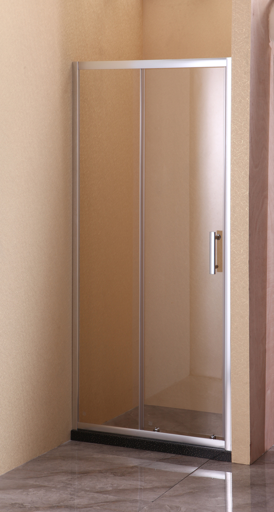 EG1C Душевое ограждение в проем EvaGold 140х190, профиль хром, прозрачное стекло