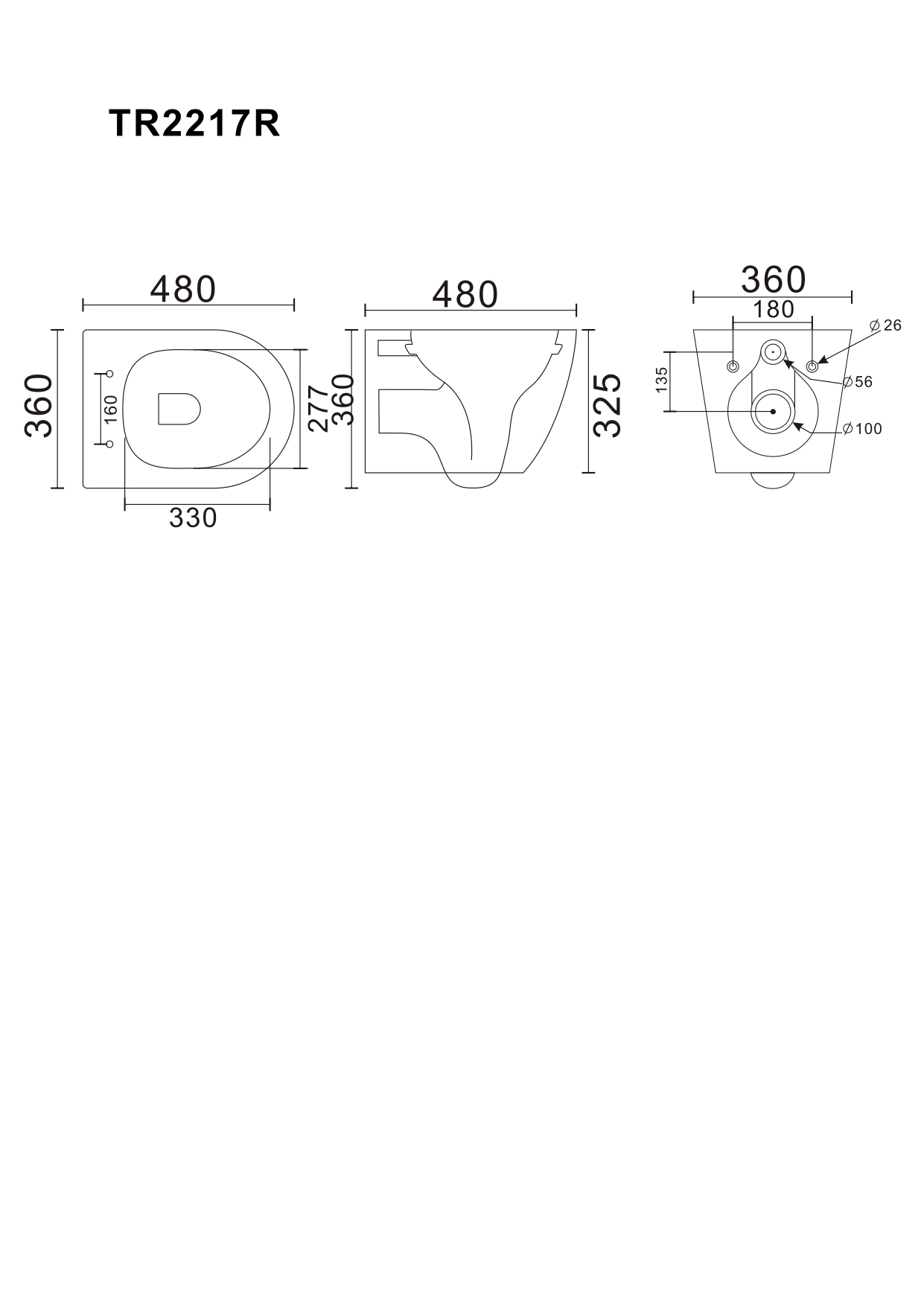 Унитаз подвесной K710T с круговым смывом безободковый, сиденье тонкое ДП, крепления