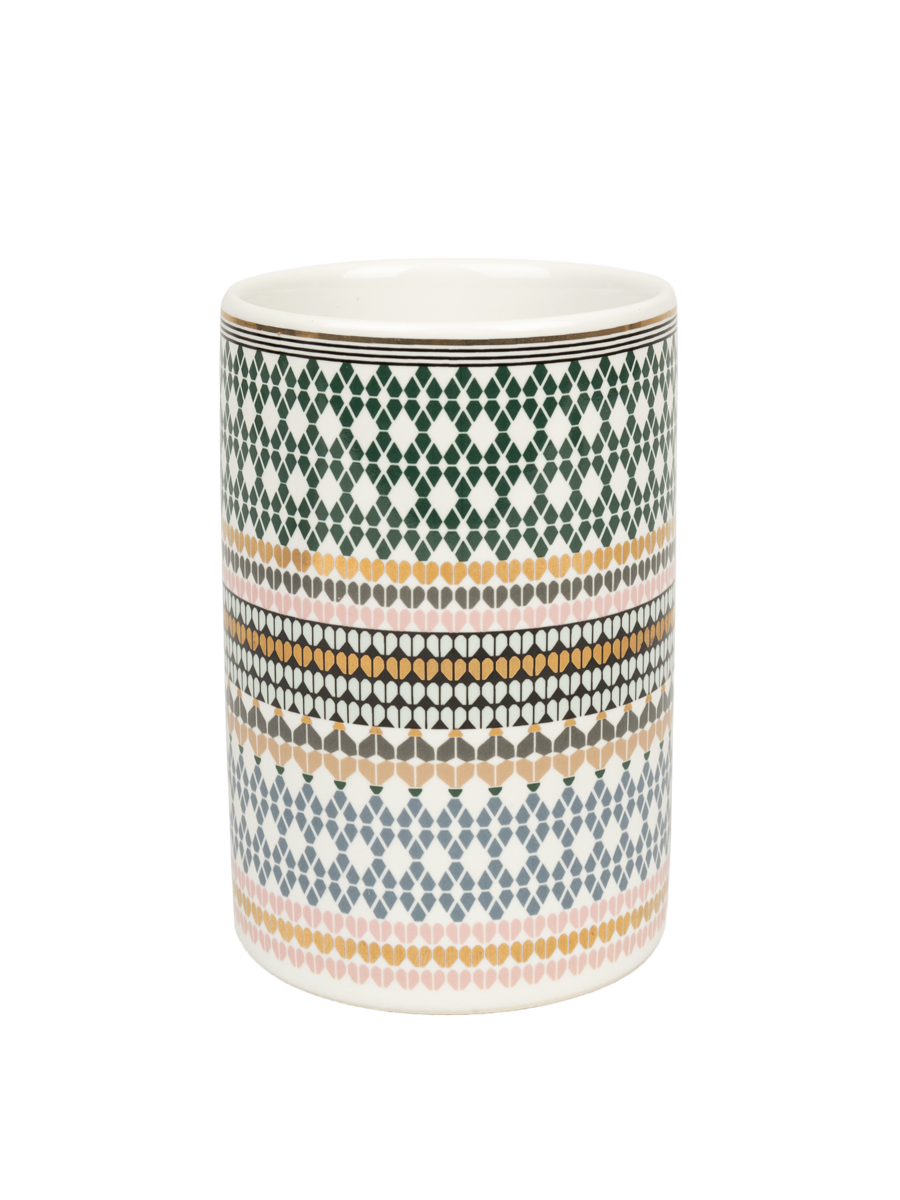 стакан д/зубн. щеток Зира, принт, керамика, CE2698AA-TB