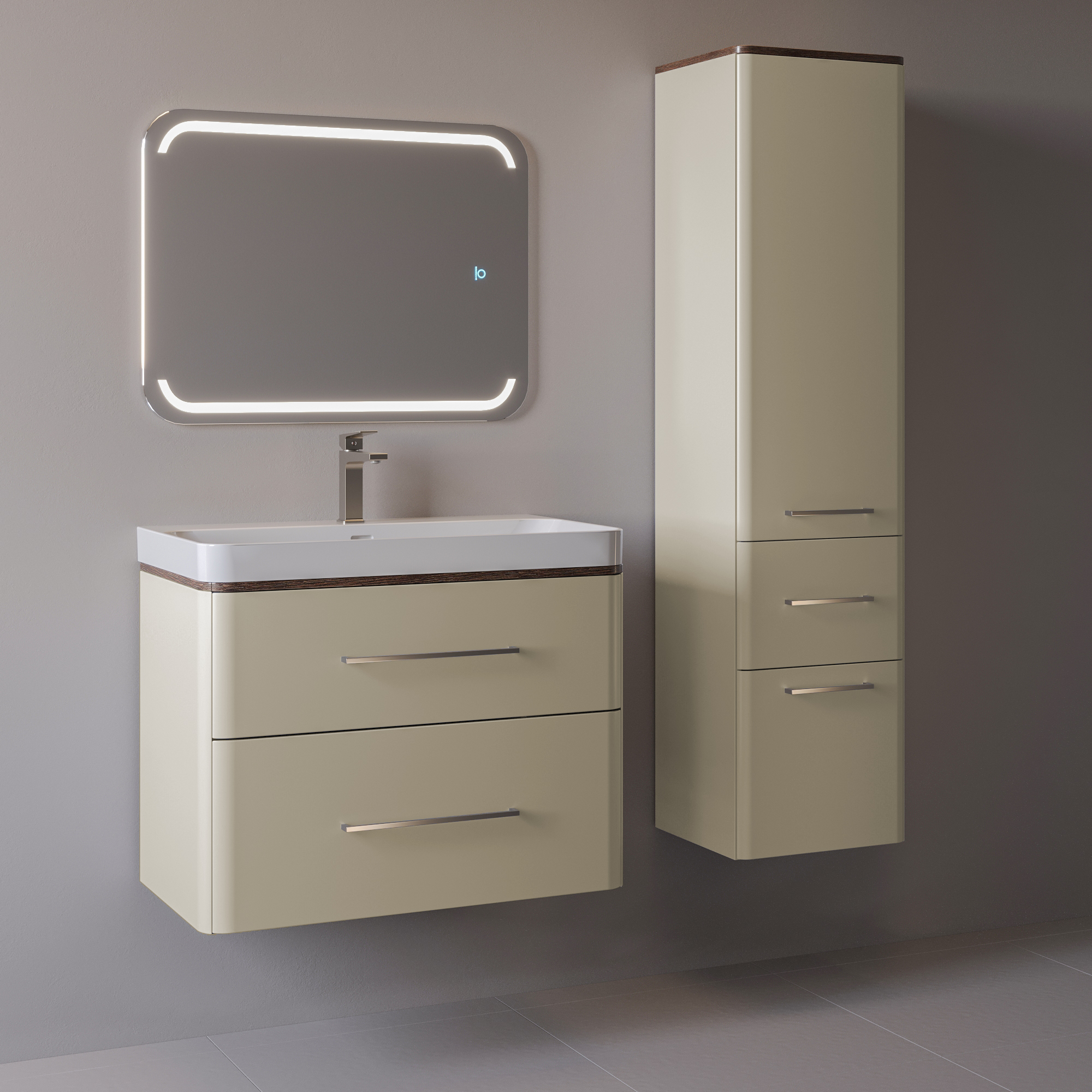 80 Подвесная тумба "Перл 80" кашемир (ум. Мирра 80)