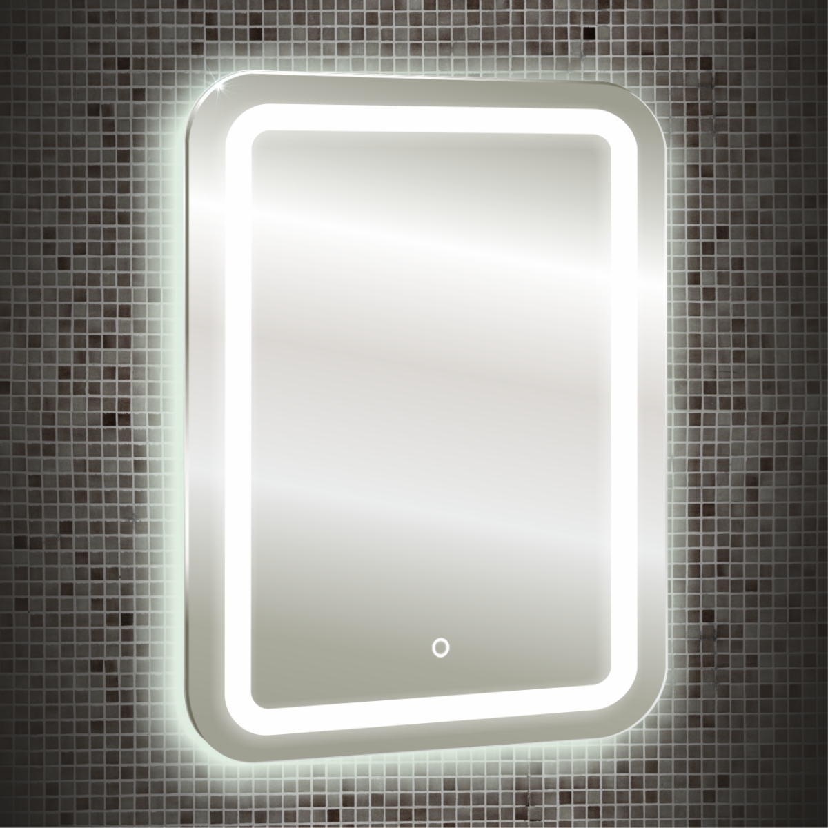 Зеркало "Мальта" прямоугольное 550х800 (Сенсорный выключатель, диммер)