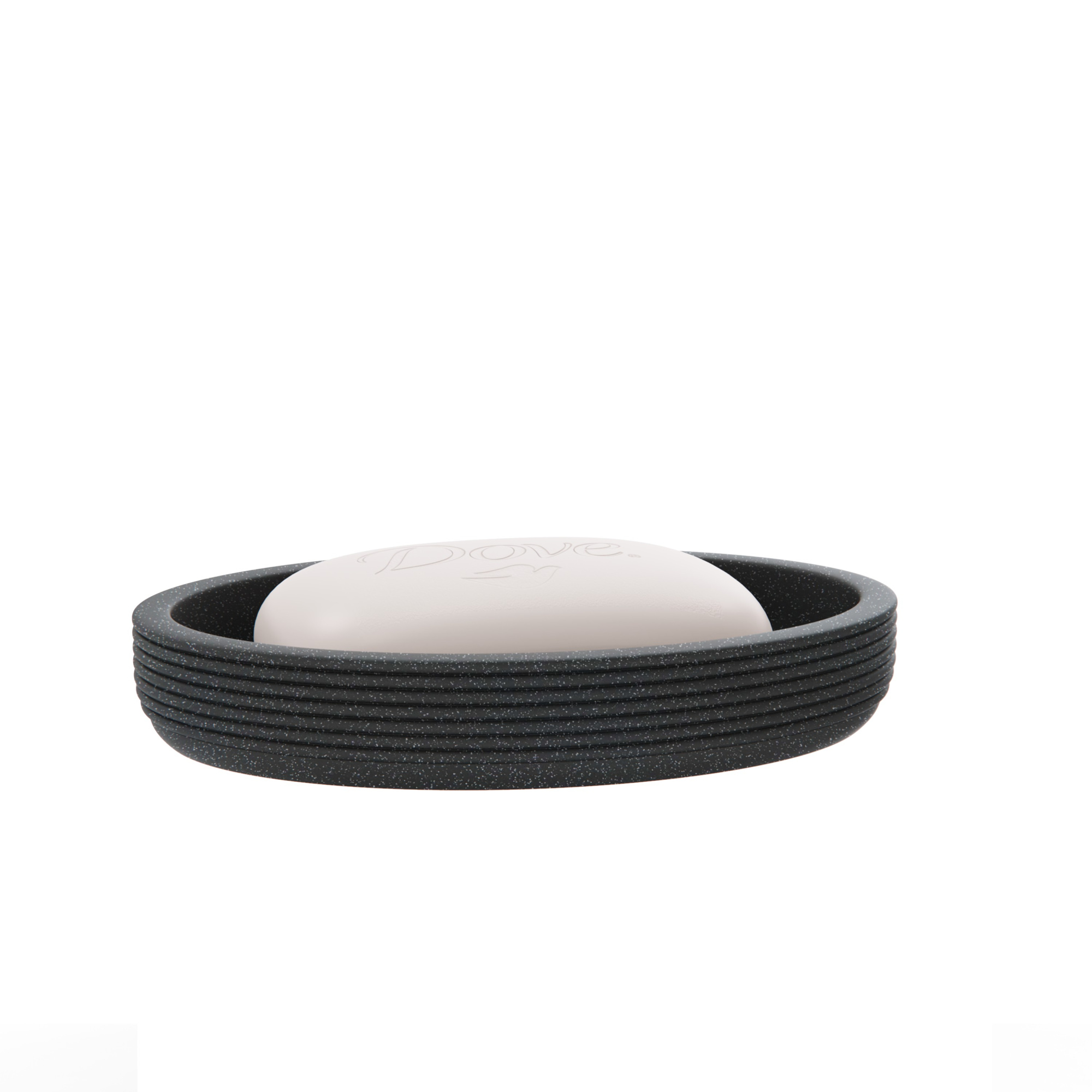 Мыльница настольная,  TWISTER BLACK, полирезин