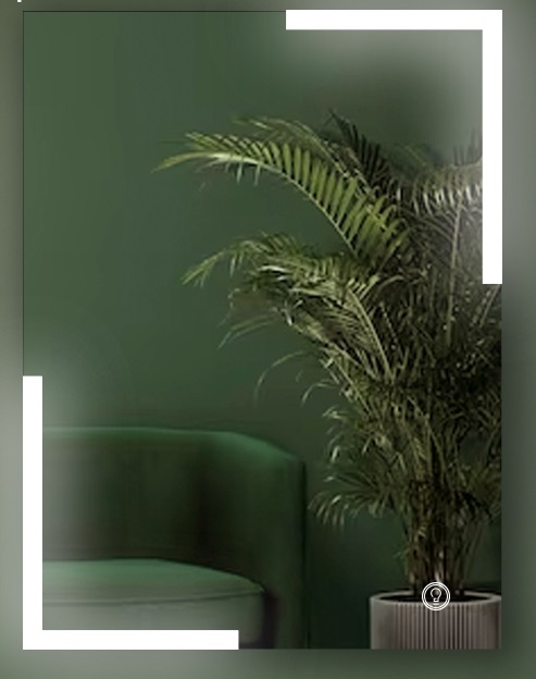 Зеркало Сидней 40х60 Лайт прямоугольное с LED подсветкой (2 варианта навеса)