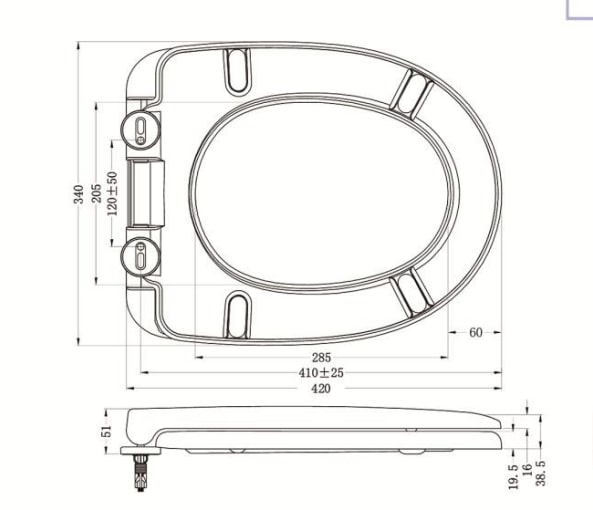 Сиденье ДП с доводчиком для унитаза B03