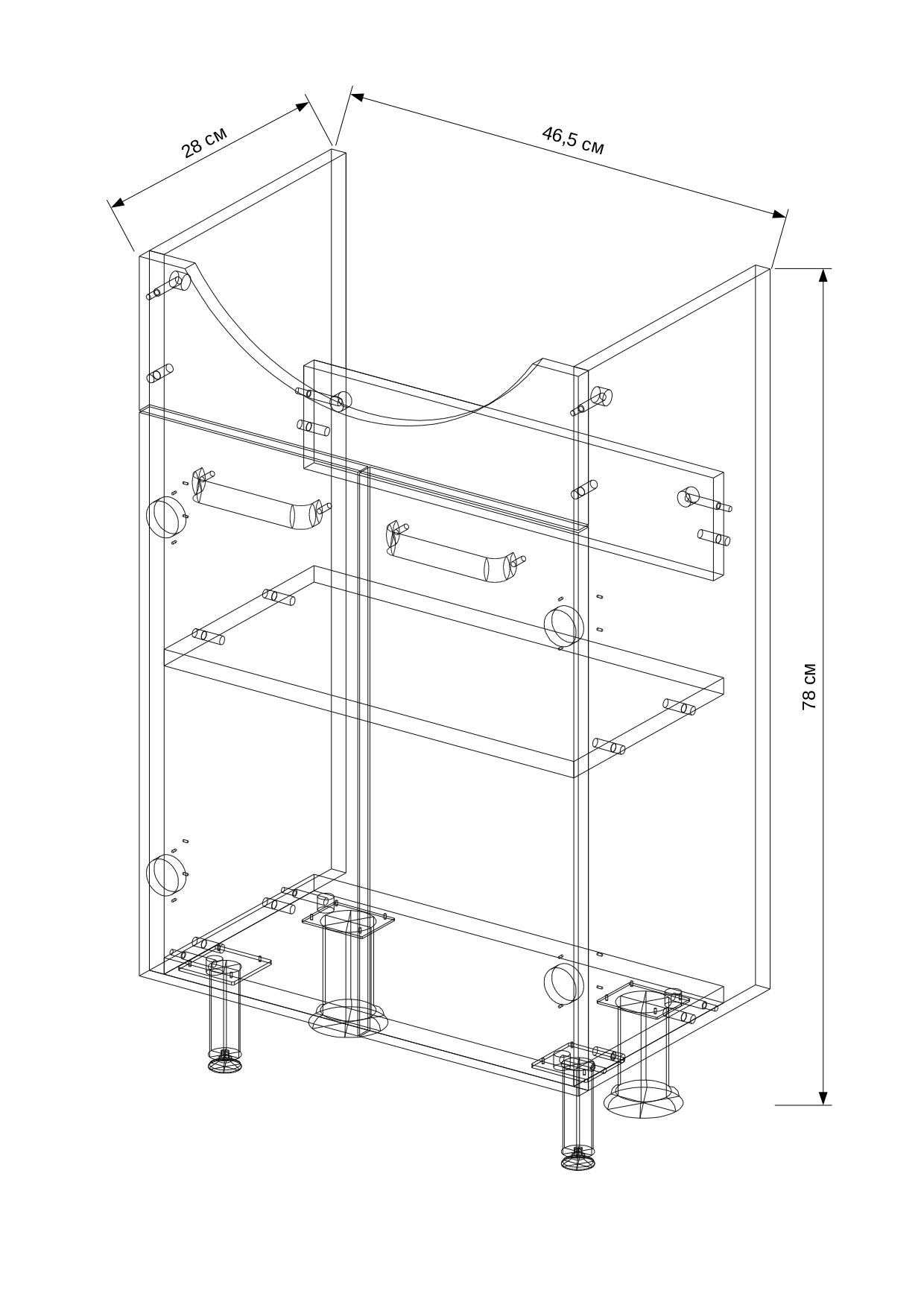 50 Тумба "Slim" 50 (в разборе) ум.Альфана 50/Ладога 50