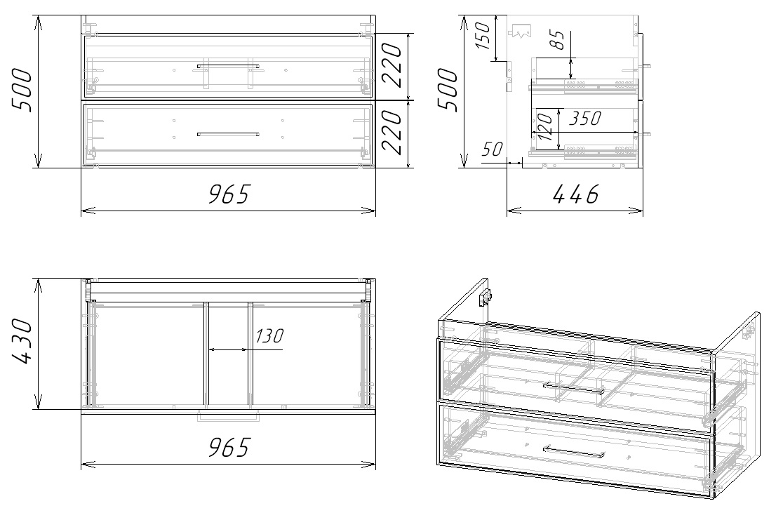 100 Подвесная тумба "Leia 1000" (ум. Грэмми 1000, Миранда 100)