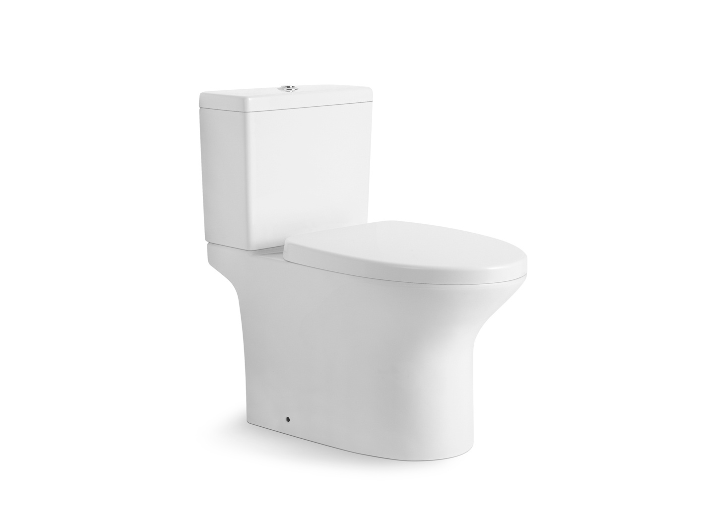 Унитаз-компакт EG315T безободковый круговой смыв, сиденье ДП, крепления, арматура, горизонтальный выпуск