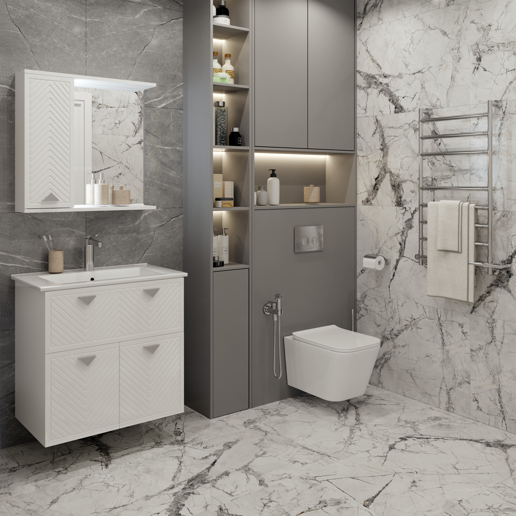 75 Зеркало-шкаф "Sky 75"