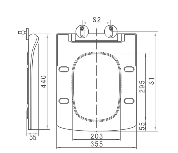 Сиденье ДП с доводчиком для унитаза T1020
