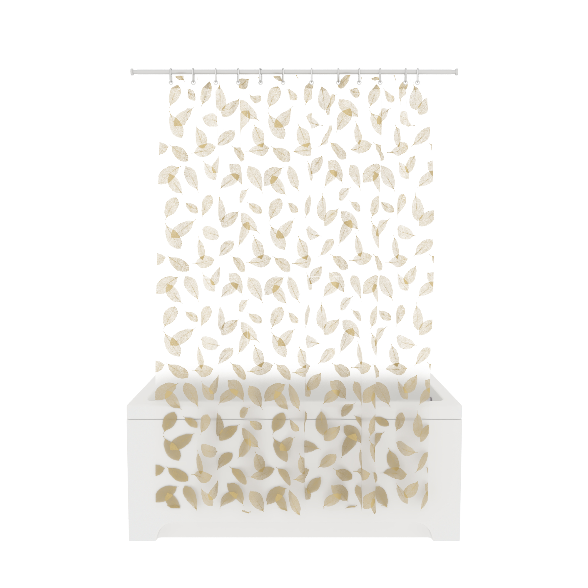 К Шторка для ванной комнаты PEVA "BOTANICA GOLD"  200*180 FORA