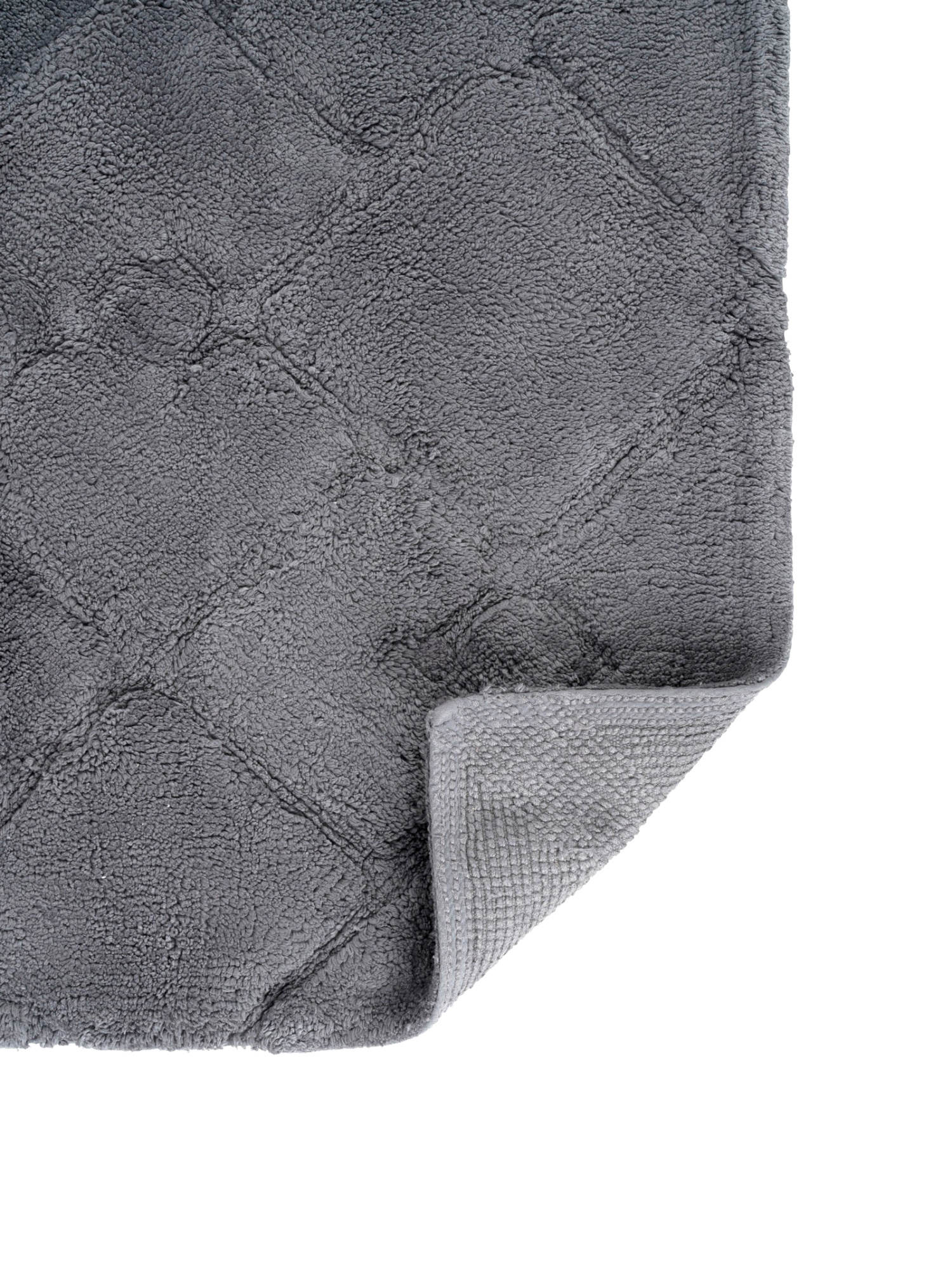 Коврик для ванной комнаты хлопковый черный, 60*100 см, STONE, BLACK