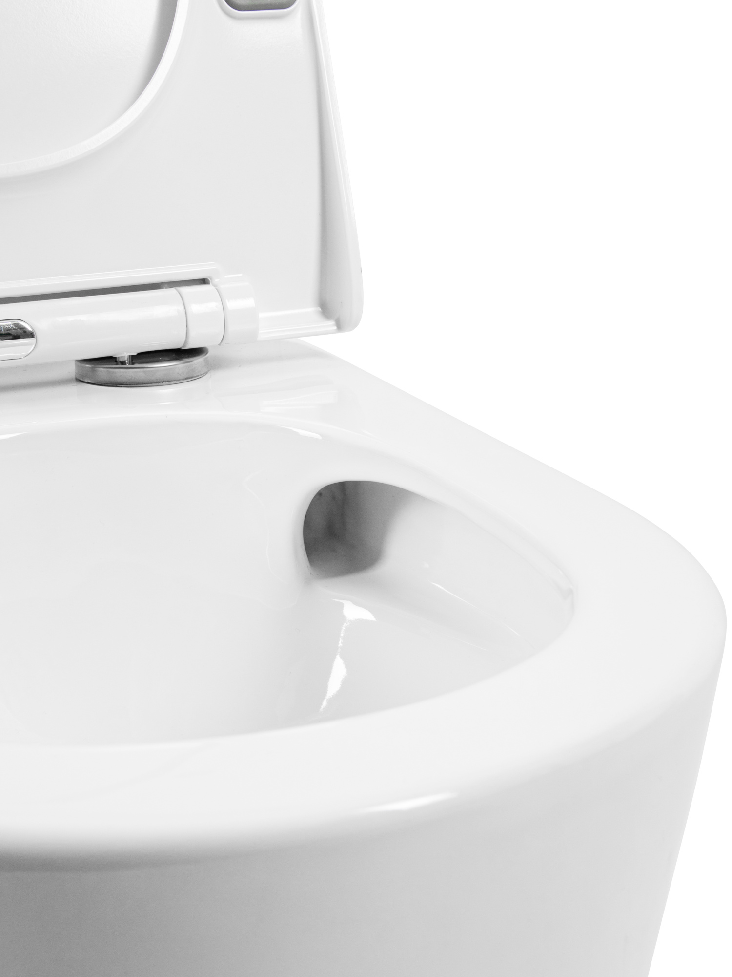 Унитаз-моноблок T1084 безободковый круговой смыв, сиденье тонкое ДП, арматура (с гофрой и подводкой)