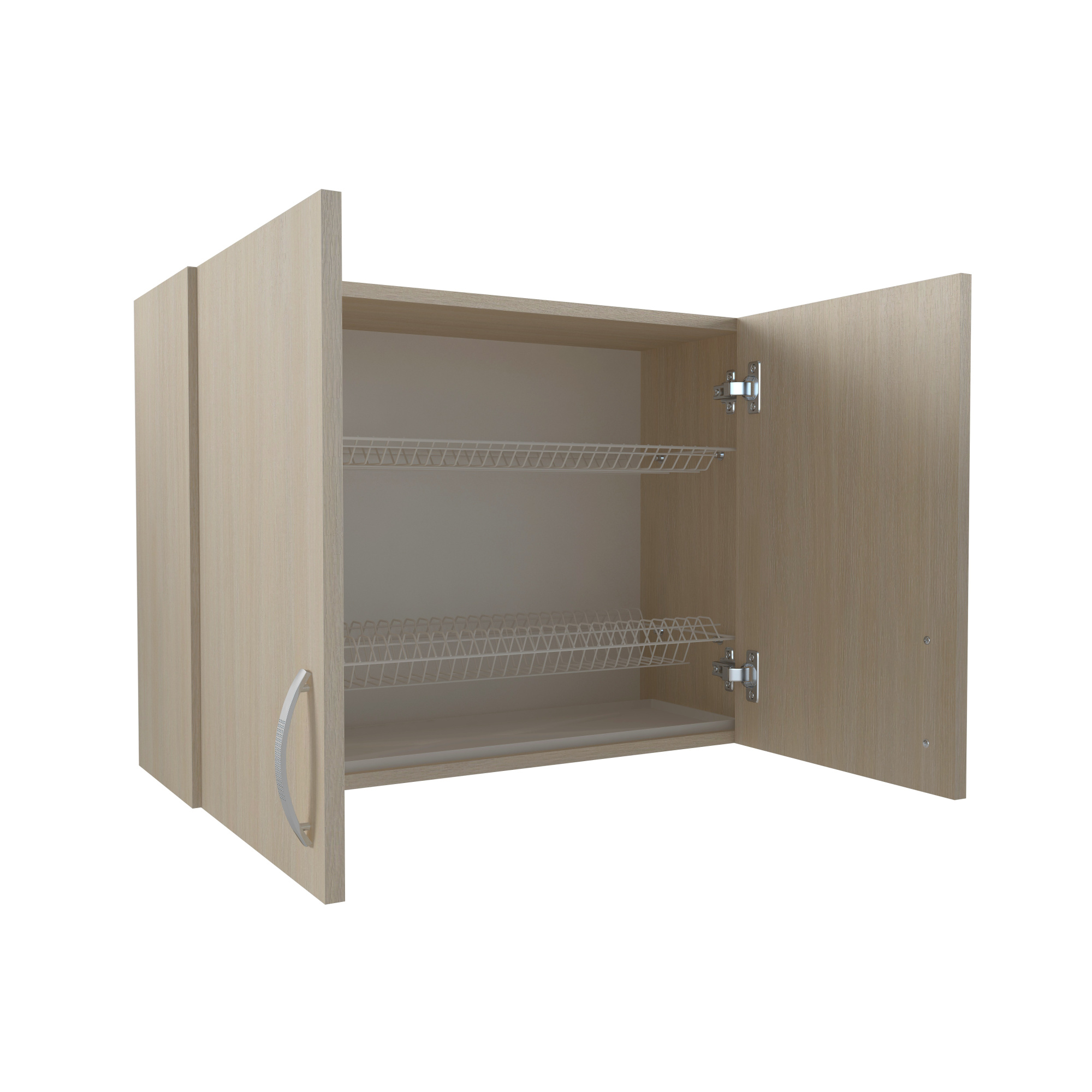 800 Шкаф навесной (для посуды) под сушку - дуб млечный