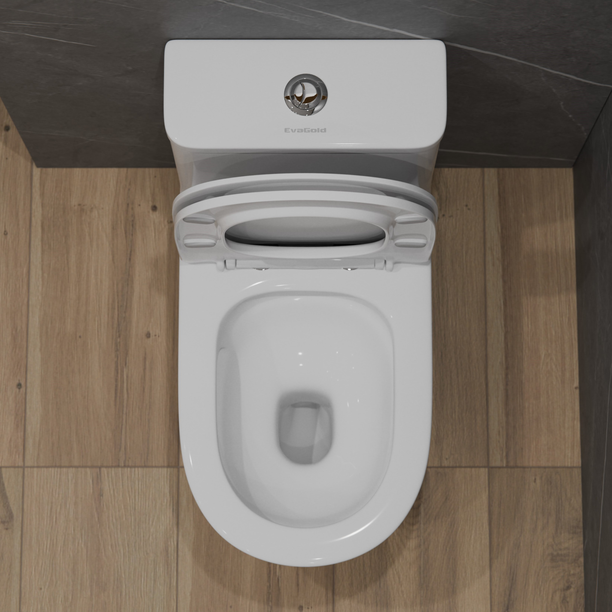 Унитаз-моноблок SM9618T безободковый круговой смыв, сиденье тонкое ДП, арматура (с гофрой и подводкой)