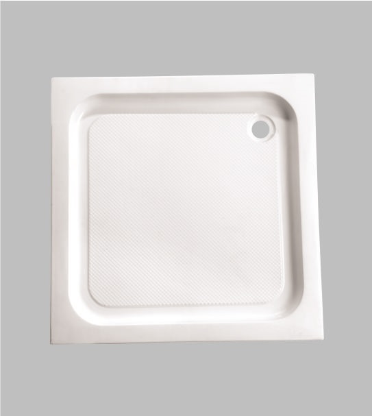 Поддон акриловый ABS02 100х100х15 квадратный (с сифоном)
