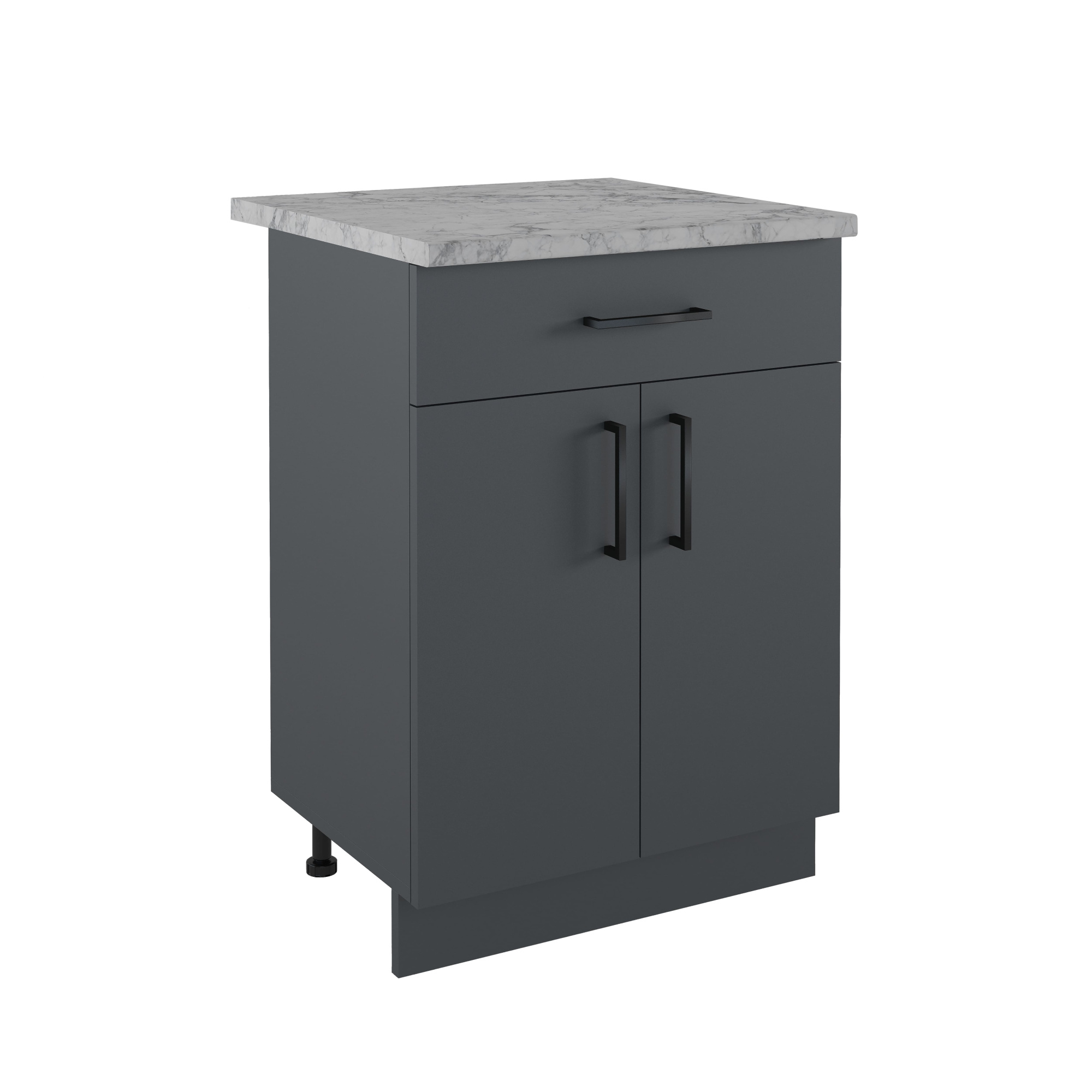 600 Стол рабочий/разделочный (1 ящик) - Графит (60*84*43)