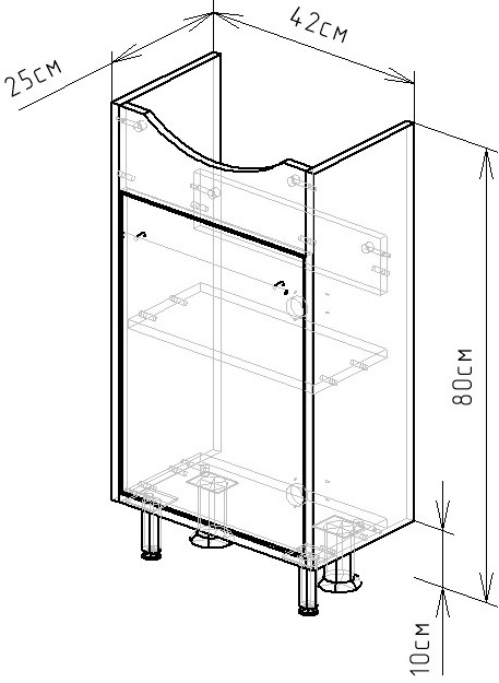 45 Тумба Фиона 45 ( ум. Уют 45) в разборе