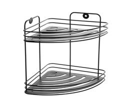 Полка угловая хром 2-ая W7256-2, черная