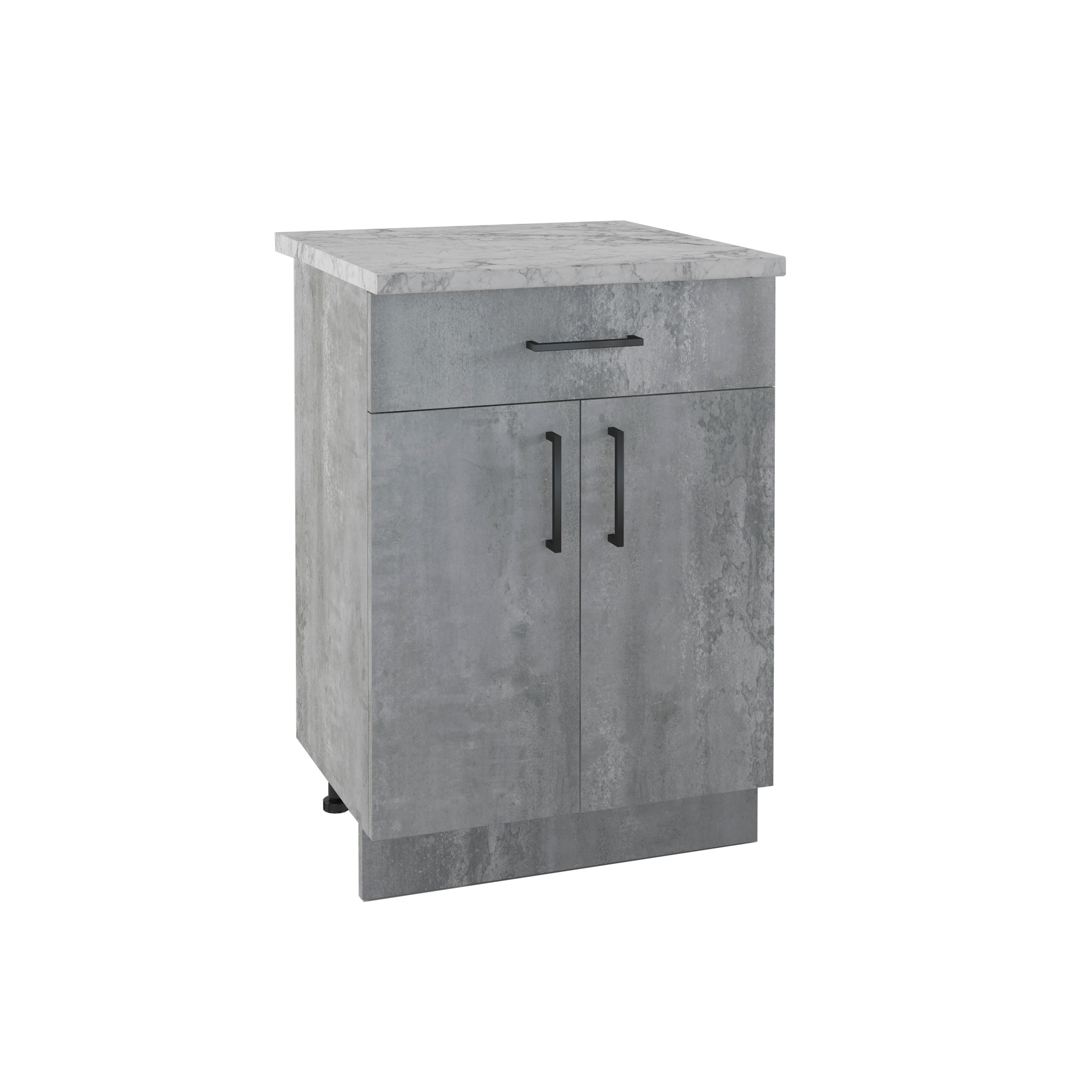 600 Стол рабочий/разделочный (1 ящик) - Цемент светлый (60*84*43)