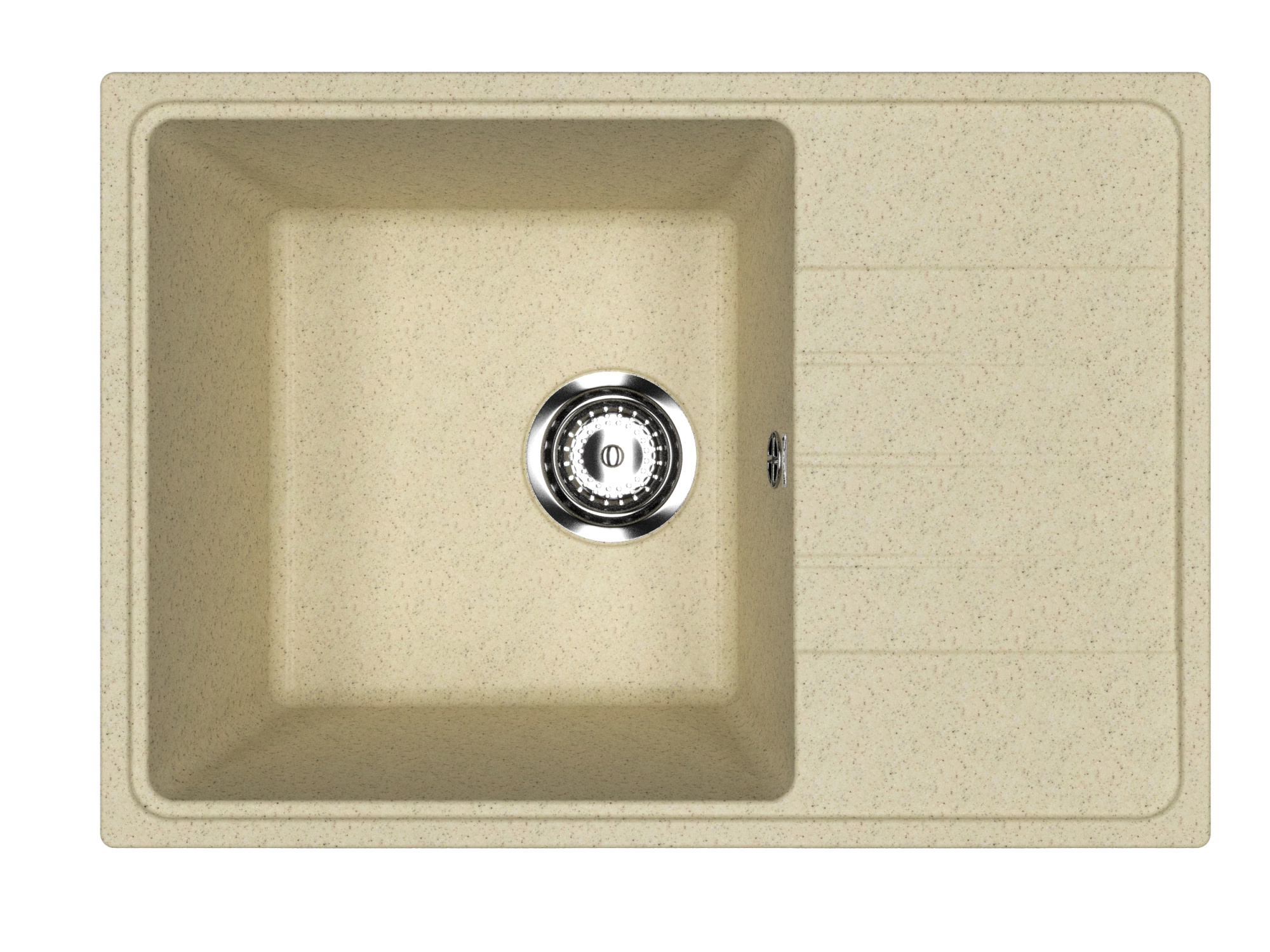 Мойка композит.Practik PR-M 600-002 ПРЯМОУГОЛЬНАЯ слоновая кость 600*420*190 без сифона