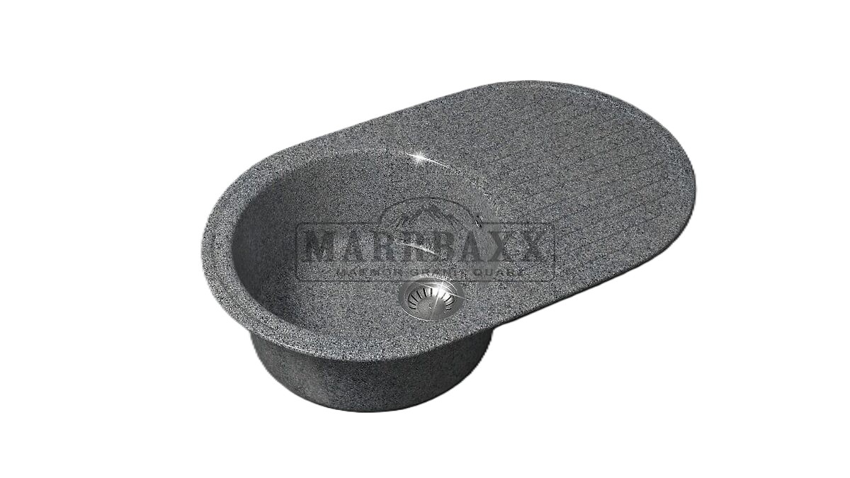 Мойка композит. MARRB.НАОМИ Z11Q8 овал,темно-серая ,725x455x185 без сифона