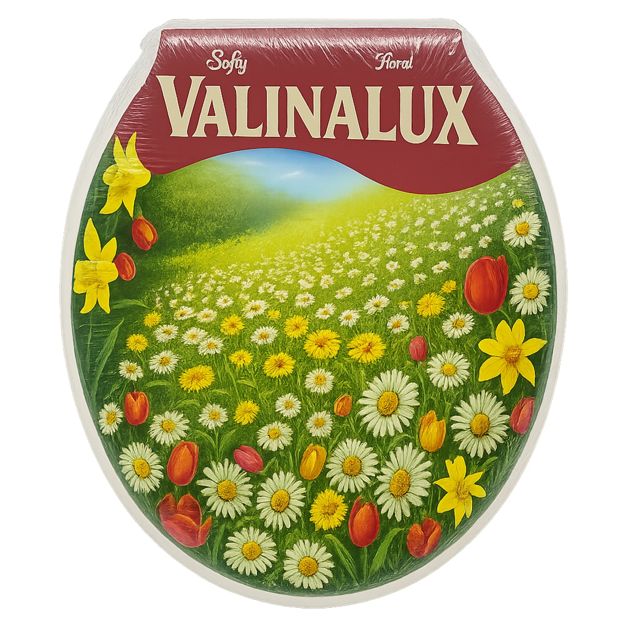 Мягкое сиденье для унитаза с рисунком бежевое (17)