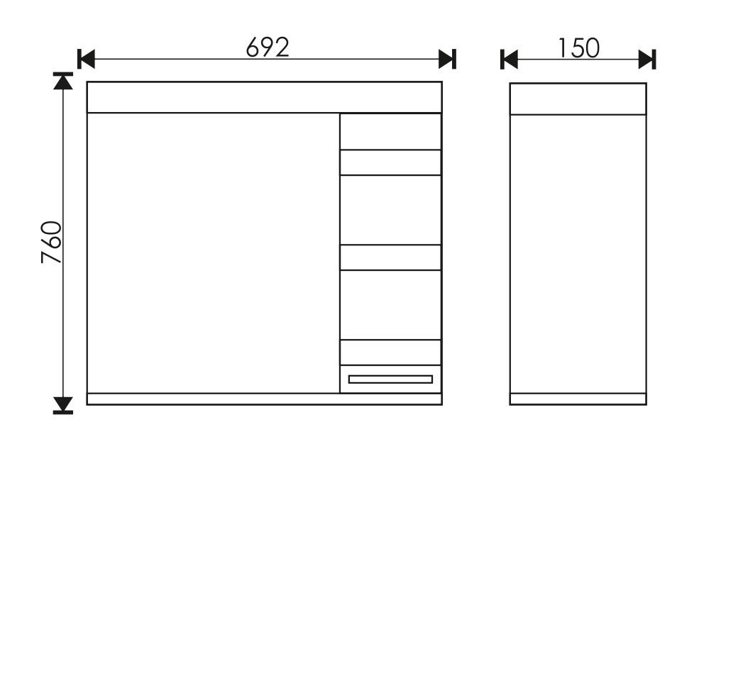 70 Зеркало-шкаф "Fantasy 70" венге