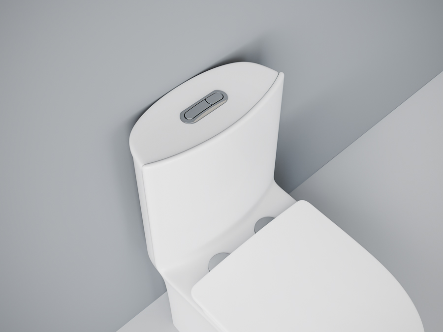 Унитаз-моноблок SM9612 безободковый, сиденье тонкое ДП, арматура (с гофрой и подводкой)