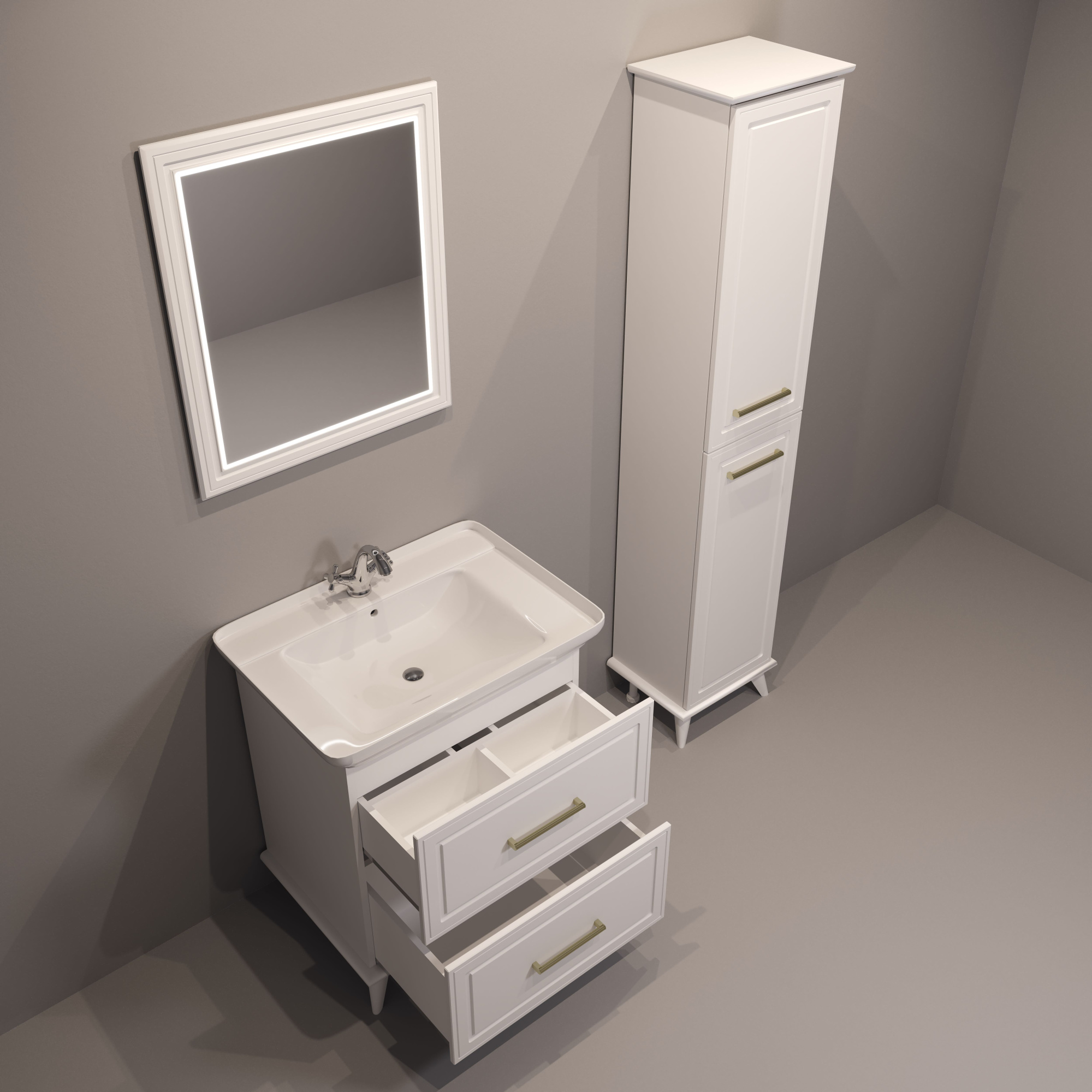 40 Пенал-шкаф «Michael 40» универсальный, цвет белый