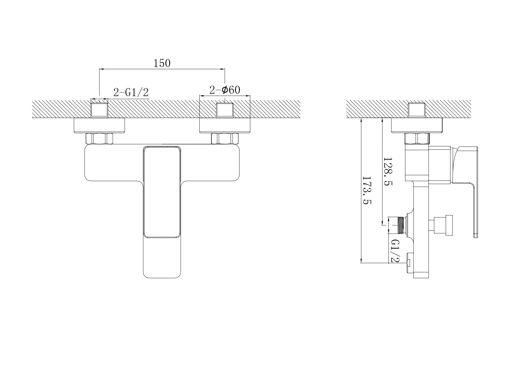 Tai FB09С Смеситель для ванны латунь, хром EvaGold
