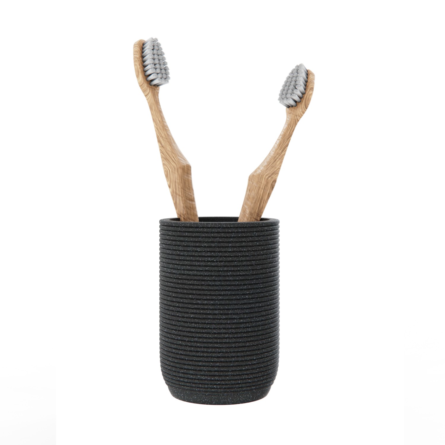 Стакан настольный,  TWISTER BLACK, полирезин