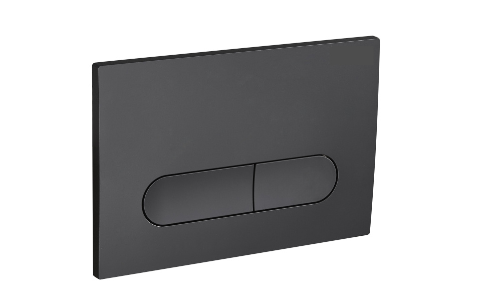 Кнопка смыва EvaGold 04, пластик овал черный матовый для инсталляции EvaGold 400 и EvaGold 500