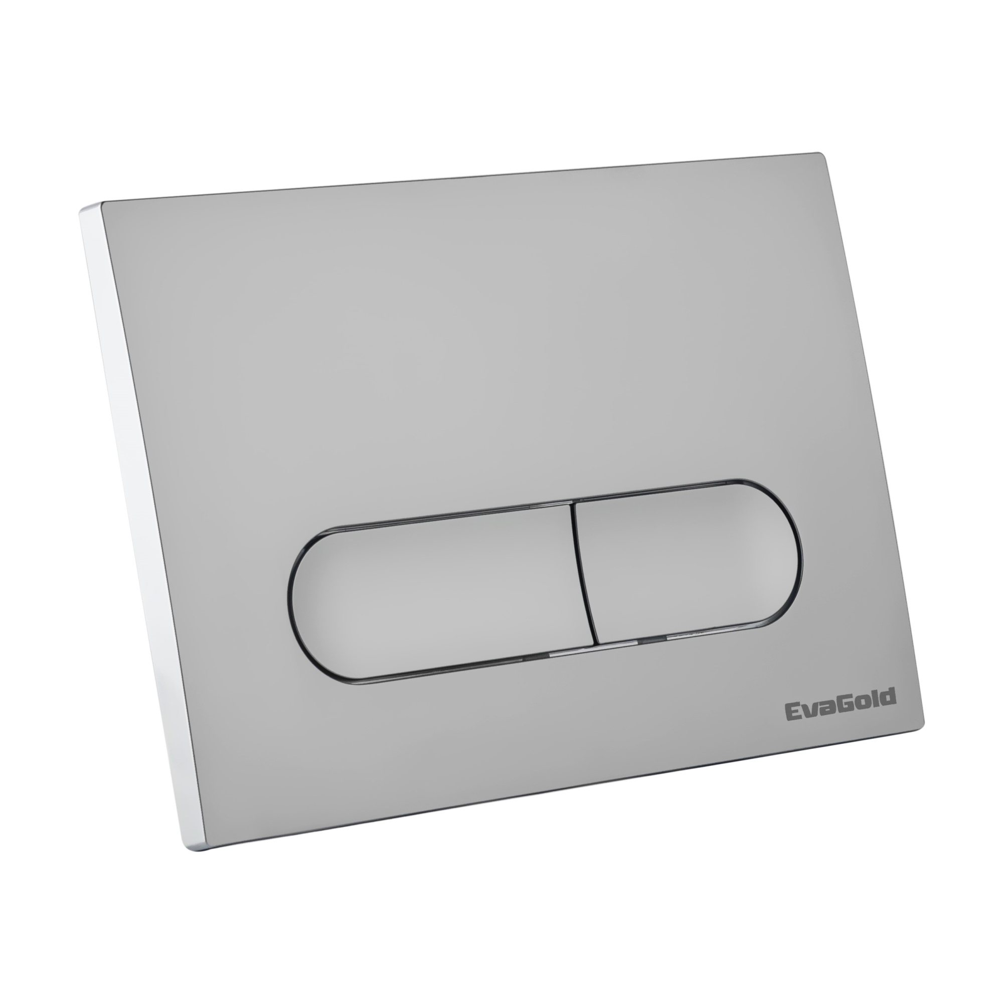 Кнопка смыва EvaGold 04, пластик овал хром матовый для инсталляции EvaGold 400 и EvaGold 500