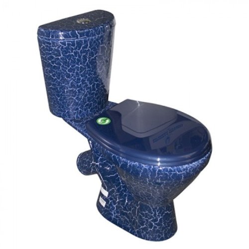 Унитаз-компакт "Элегант" синий кракелюр Киров, кос. выпуск, сид.полипропилен